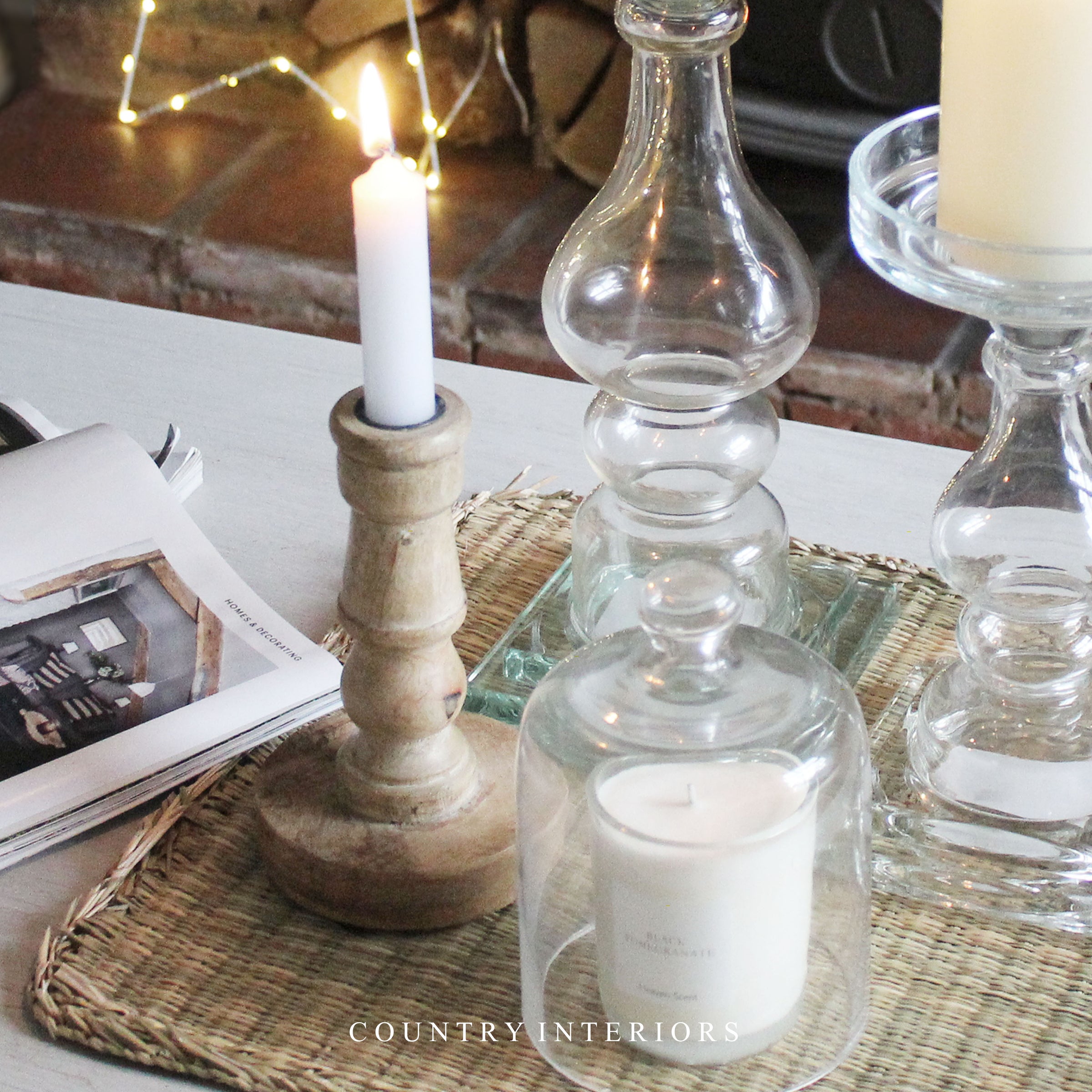 Mango Wood Candle Holder