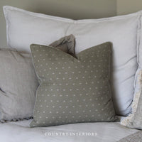 Bee Printed Cushion in Sage - 45 x 45cm
