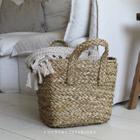 Set of Two Woven Seagrass Baskets