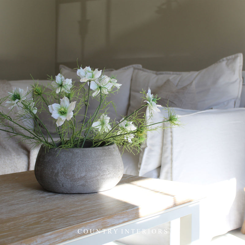 Faux Nigella Spray White - 65cm