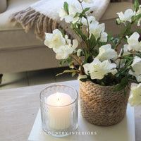 Faux Hellebore Spray in Warm White - 44cm