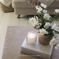 Faux Hellebore Spray in Warm White - 44cm